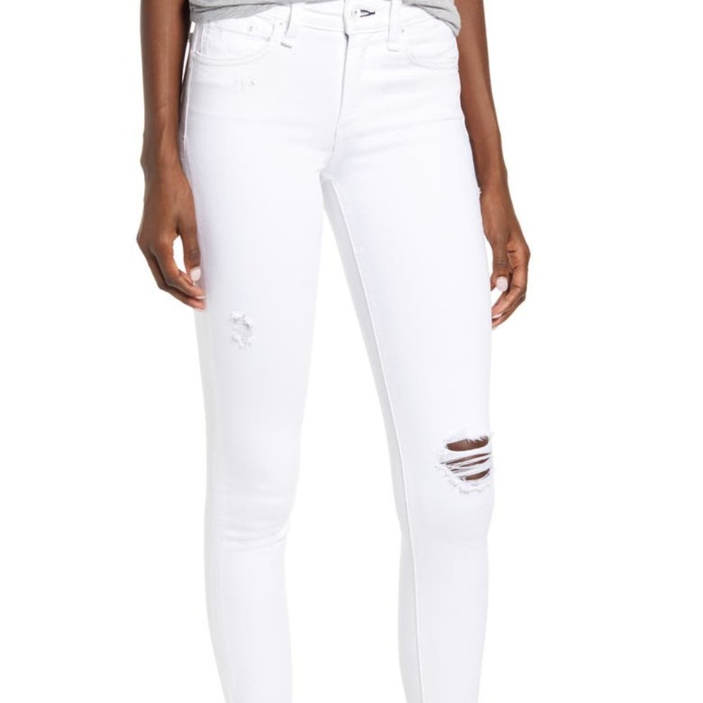 Rag & Bone New York Cate Distressed Ankle Skinny Jeans